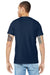 Bella + Canvas BC3001/3001 Mens Jersey Short Sleeve Crewneck T-Shirt Navy Blue Model Back