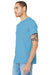 Bella + Canvas BC3001/3001 Mens Jersey Short Sleeve Crewneck T-Shirt Ocean Blue Model 3Q