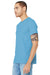 Bella + Canvas BC3001/3001C Mens Jersey Short Sleeve Crewneck T-Shirt Ocean Blue Model 3Q