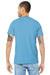 Bella + Canvas BC3001/3001 Mens Jersey Short Sleeve Crewneck T-Shirt Ocean Blue Model Back