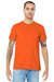 Bella + Canvas BC3001/3001 Mens Jersey Short Sleeve Crewneck T-Shirt Orange Model Front