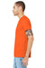 Bella + Canvas BC3001/3001 Mens Jersey Short Sleeve Crewneck T-Shirt Orange Model Side