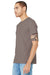 Bella + Canvas BC3001/3001 Mens Jersey Short Sleeve Crewneck T-Shirt Pebble Brown Model 3Q