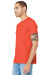 Bella + Canvas BC3001/3001C Mens Jersey Short Sleeve Crewneck T-Shirt Poppy Orange Model 3Q