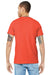 Bella + Canvas BC3001/3001C Mens Jersey Short Sleeve Crewneck T-Shirt Poppy Orange Model Back