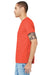 Bella + Canvas BC3001/3001C Mens Jersey Short Sleeve Crewneck T-Shirt Poppy Orange Model Side