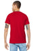 Bella + Canvas BC3001/3001 Mens Jersey Short Sleeve Crewneck T-Shirt Red Model Back