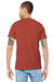 Bella + Canvas BC3001/3001 Mens Jersey Short Sleeve Crewneck T-Shirt Rust Red Model Back