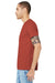 Bella + Canvas BC3001/3001C Mens Jersey Short Sleeve Crewneck T-Shirt Rust Red Model Side