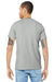 Bella + Canvas BC3001/3001 Mens Jersey Short Sleeve Crewneck T-Shirt Silver Grey Model Back