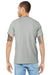 Bella + Canvas BC3001/3001C Mens Jersey Short Sleeve Crewneck T-Shirt Silver Grey Model Back