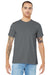 Bella + Canvas BC3001/3001 Mens Jersey Short Sleeve Crewneck T-Shirt Storm Grey Model Front