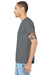 Bella + Canvas BC3001/3001C Mens Jersey Short Sleeve Crewneck T-Shirt Storm Grey Model Side