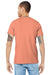 Bella + Canvas BC3001/3001 Mens Jersey Short Sleeve Crewneck T-Shirt Sunset Orange Model Back