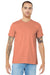Bella + Canvas BC3001/3001 Mens Jersey Short Sleeve Crewneck T-Shirt Sunset Orange Model Front