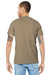 Bella + Canvas BC3001/3001 Mens Jersey Short Sleeve Crewneck T-Shirt Tan Brown Model Back