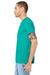 Bella + Canvas BC3001/3001 Mens Jersey Short Sleeve Crewneck T-Shirt Teal Green Model Side