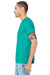 Bella + Canvas BC3001/3001C Mens Jersey Short Sleeve Crewneck T-Shirt Teal Green Model Side