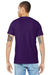 Bella + Canvas BC3001/3001 Mens Jersey Short Sleeve Crewneck T-Shirt Team Purple Model Back