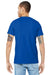 Bella + Canvas BC3001/3001 Mens Jersey Short Sleeve Crewneck T-Shirt True Royal Blue Model Back