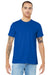 Bella + Canvas BC3001/3001 Mens Jersey Short Sleeve Crewneck T-Shirt True Royal Blue Model Front