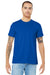 Bella + Canvas BC3001/3001C Mens Jersey Short Sleeve Crewneck T-Shirt True Royal Blue Model Front