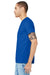 Bella + Canvas BC3001/3001C Mens Jersey Short Sleeve Crewneck T-Shirt True Royal Blue Model Side