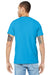 Bella + Canvas BC3001/3001 Mens Jersey Short Sleeve Crewneck T-Shirt Turquoise Blue Model Back