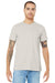 Bella + Canvas BC3001/3001C Mens Jersey Short Sleeve Crewneck T-Shirt Vintage White Model Front