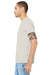 Bella + Canvas BC3001/3001C Mens Jersey Short Sleeve Crewneck T-Shirt Vintage White Model Side