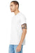 Bella + Canvas BC3001/3001C Mens Jersey Short Sleeve Crewneck T-Shirt White Model 3Q