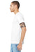 Bella + Canvas BC3001/3001 Mens Jersey Short Sleeve Crewneck T-Shirt White Model Side