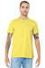Bella + Canvas BC3001/3001 Mens Jersey Short Sleeve Crewneck T-Shirt Yellow Model Front