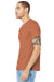 Bella + Canvas BC3001CVC/3001CVC Mens Heather CVC Short Sleeve Crewneck T-Shirt Heather Autumn Orange Model 3Q