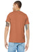 Bella + Canvas BC3001CVC/3001CVC Mens Heather CVC Short Sleeve Crewneck T-Shirt Heather Autumn Orange Model Back