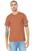 Bella + Canvas BC3001CVC/3001CVC Mens Heather CVC Short Sleeve Crewneck T-Shirt Heather Autumn Orange Model Front