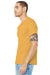 Bella + Canvas BC3001CVC/3001CVC Mens Heather CVC Short Sleeve Crewneck T-Shirt Heather Mustard Yellow Model 3Q