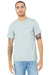 Bella + Canvas BC3001CVC/3001CVC Mens Heather CVC Short Sleeve Crewneck T-Shirt Heather Prism Ice Blue Model Front