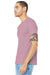 Bella + Canvas BC3001CVC/3001CVC Mens Heather CVC Short Sleeve Crewneck T-Shirt Heather Prism Lilac Purple Model 3Q