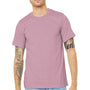 Bella + Canvas Mens Heather CVC Short Sleeve Crewneck T-Shirt - Heather Prism Lilac Purple