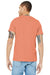 Bella + Canvas BC3001CVC/3001CVC Mens Heather CVC Short Sleeve Crewneck T-Shirt Heather Prism Sunset Orange Model Back