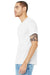 Bella + Canvas BC3001CVC/3001CVC Mens Heather CVC Short Sleeve Crewneck T-Shirt Solid White Blend Model 3Q