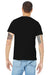 Bella + Canvas BC3001U Mens USA Made Jersey Short Sleeve Crewneck T-Shirt Black Model Back