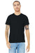 Bella + Canvas BC3001U Mens USA Made Jersey Short Sleeve Crewneck T-Shirt Heather Dark Grey Model Front