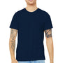 Bella + Canvas Mens USA Made Jersey Short Sleeve Crewneck T-Shirt - Navy Blue