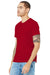 Bella + Canvas 3001U/3001USA Mens USA Made Jersey Short Sleeve Crewneck T-Shirt Red Model 3Q