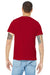 Bella + Canvas 3001U/3001USA Mens USA Made Jersey Short Sleeve Crewneck T-Shirt Red Model Back