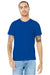 Bella + Canvas BC3001U Mens USA Made Jersey Short Sleeve Crewneck T-Shirt Royal Blue Model Front