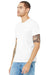 Bella + Canvas BC3001U Mens USA Made Jersey Short Sleeve Crewneck T-Shirt White Model 3Q