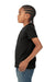 Bella + Canvas 3001Y Youth Jersey Short Sleeve Crewneck T-Shirt Heather Black Model Side
